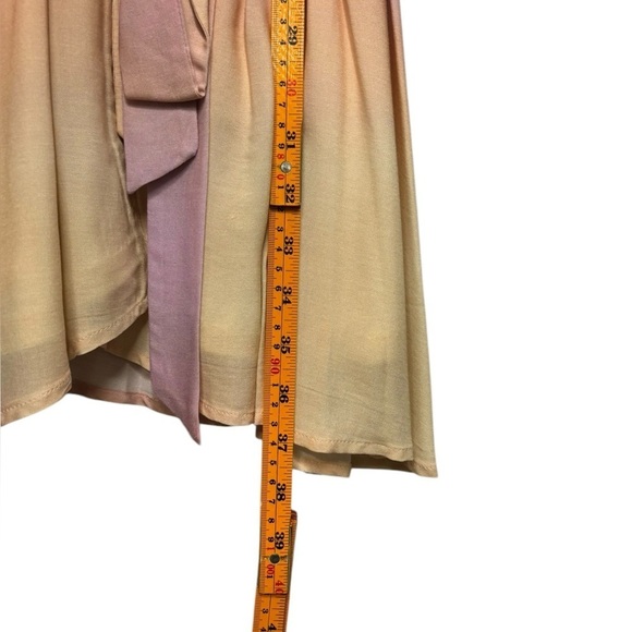 NWT Gianni Bini Pastel Multicolor Ombré Mini Wrap Dress Size Medium - Picture 10 of 11